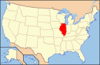 イリノイ州地図（ナショナルアトラス）
