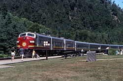 Algoma Central stopped in Agawa Canyon